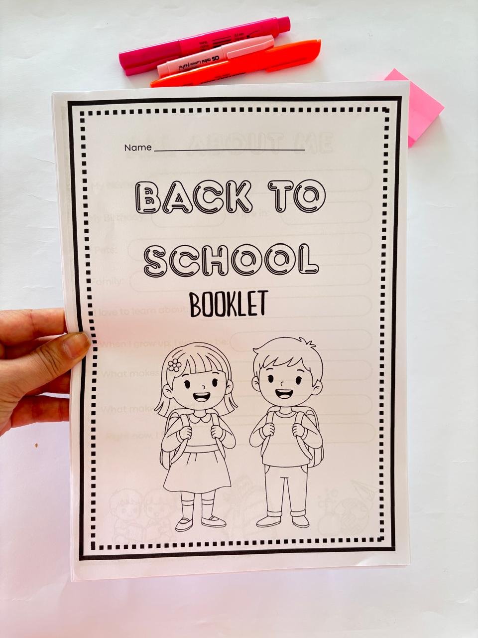 Back to School Booklet