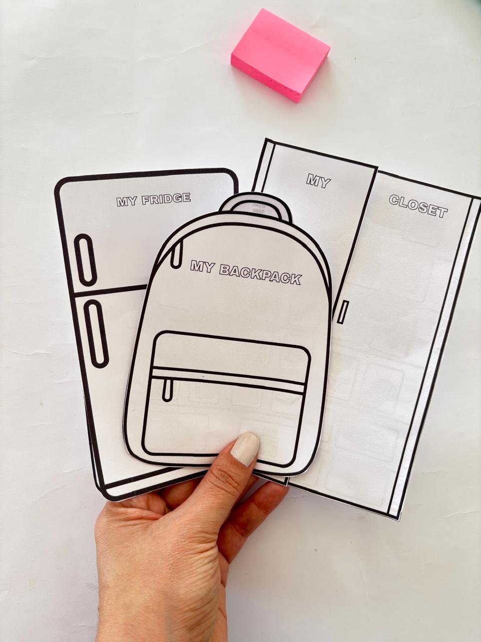 “Interactive Vocabulary Activity - My Backpack, My Fridge, My Closet”