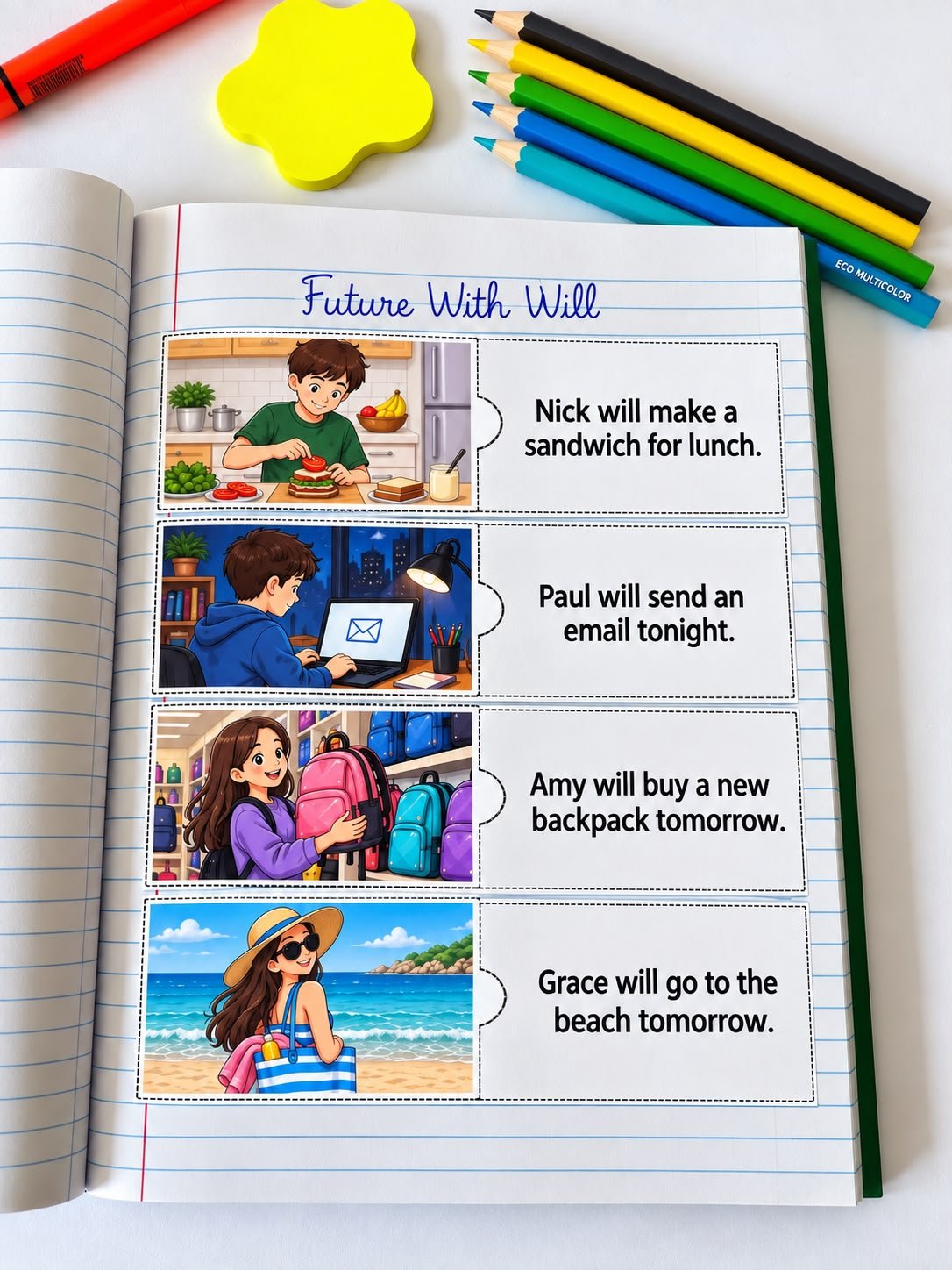 Verb Tenses Sentence Match - Imagem 3